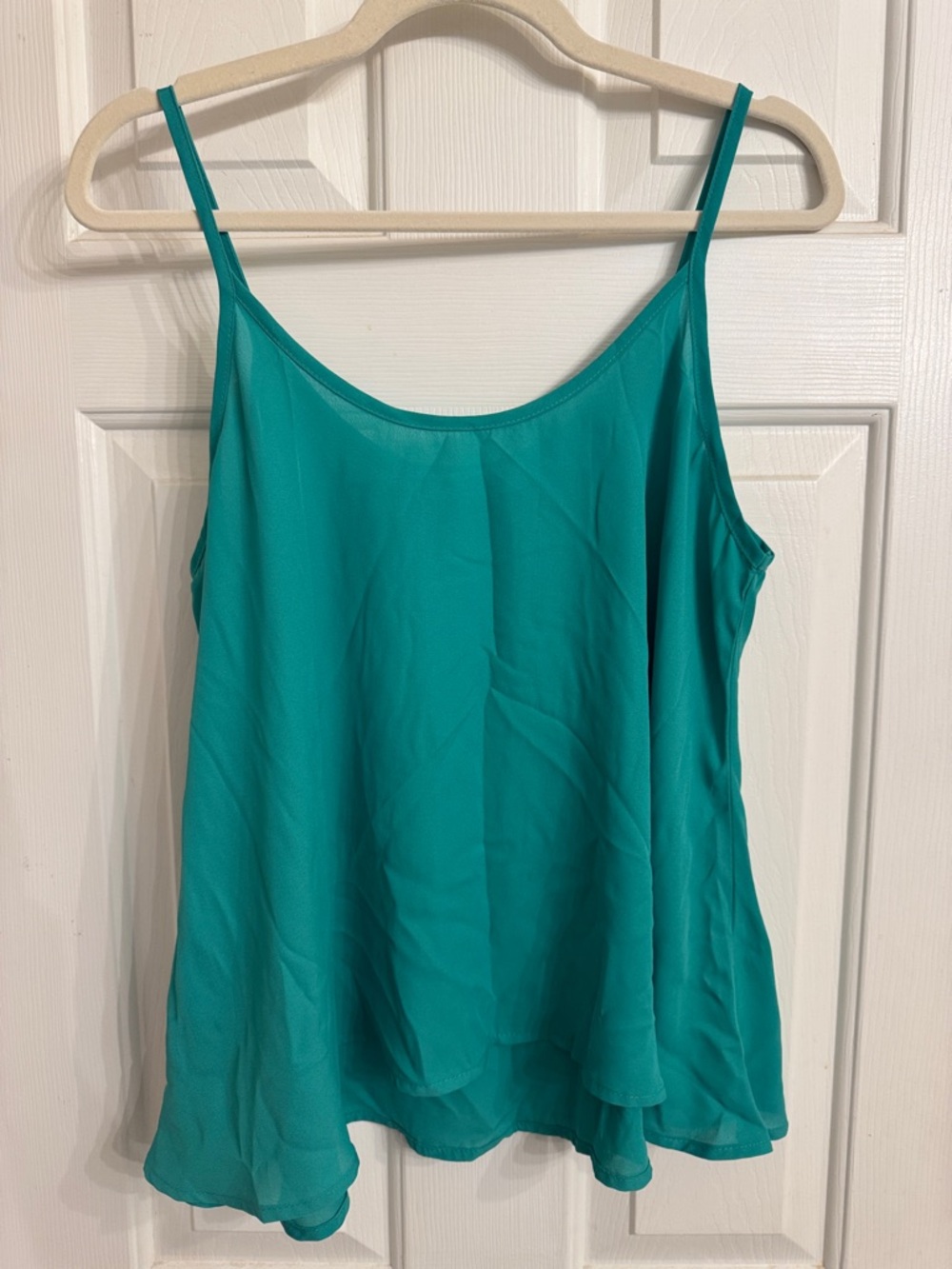 Active USA Teal Flowing Spaghetti-Strap Camisole